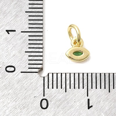 Brass Cubic Zirconia Charms KK-G554-02F-06-1