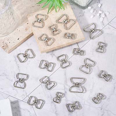 25Pcs 5 Styles Zinc Alloy Swivel Clasps FIND-TA0008-31-1