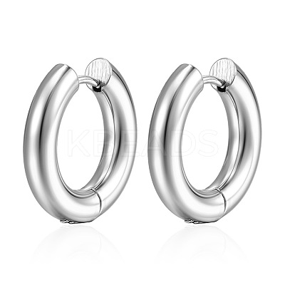 Non-Tarnish 304 Stainless Steel Huggie Hoop Earrings LS-PW-WG92571-26-1