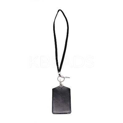 Rectangle PU Leather with Rhinestone Phone Card Holder AJEW-WH0230-48D-1