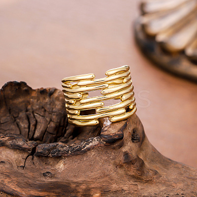 304 Stainless Steel Cuff Open Rings WG78D4A-01-1
