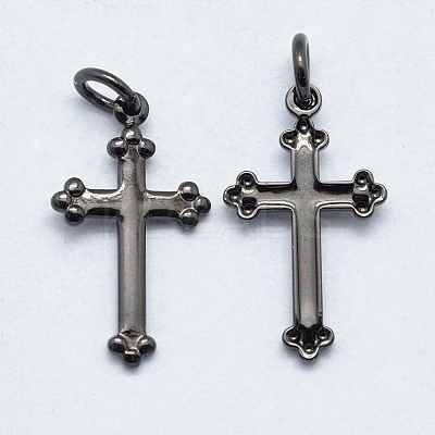 Brass Pendants KK-J279-30B-NR-1