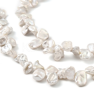 Natural Baroque Keshi Pearl Beads Strands PEAR-B004-07B-01B-1