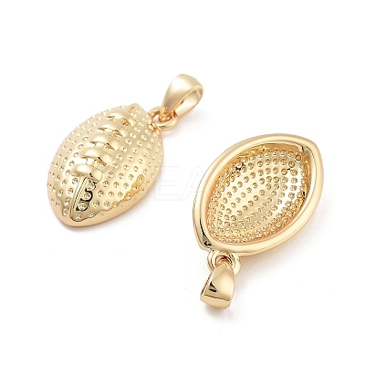 Rugby Rack Plating Brass Pendants KK-G512-17G-1