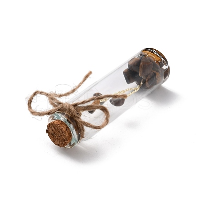Mini Natural Crystal & Stone Beads Wishing Bottles G-C232-05C-1