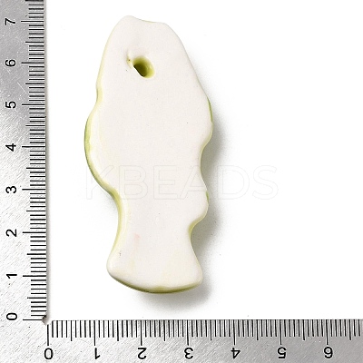 Hand-Painted Porcelain Big Pendants LA-CBAC6A6-06J-1