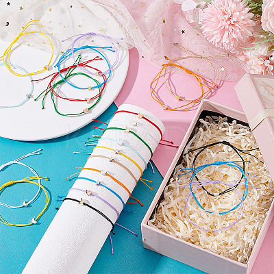 60Pcs 6 Colors Adjustable Nylon Thread Braided Bracelets BJEW-PH01894-1