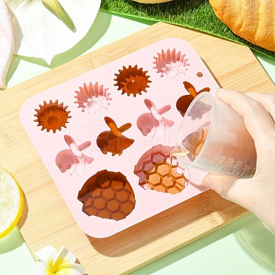 2Pcs Bees & Flower & Honeycomb Shape Silicone Molds ST-CJ0043-008-1