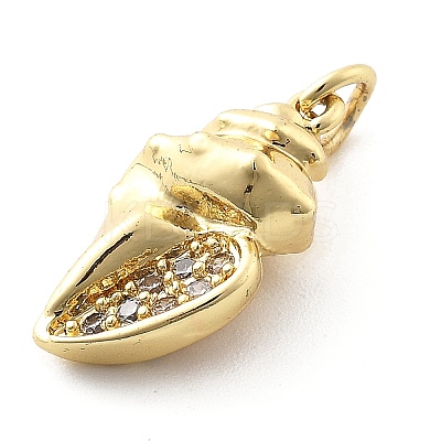 Brass Micro Pave Cubic Zirconia Pendants KK-Q029-02D-G-1