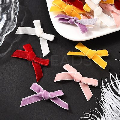 20Pcs 5 Colors Velvet Bowknot Costume Accessories DIY-FP0001-66-1