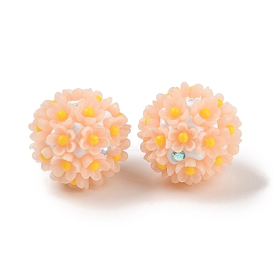 Handmade Luminous Polymer Clay Rhinestone Fancy Beads CLAY-H003-04F-1