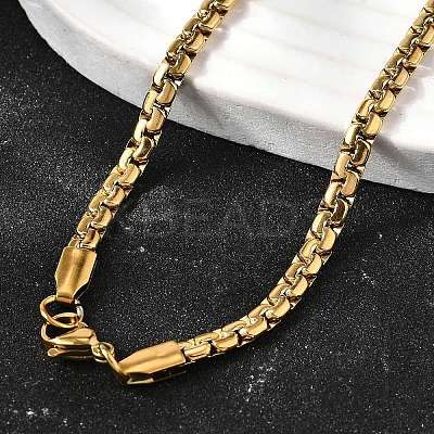201 Stainless Steel Box Chain Necklaces for Men STAS-V011-01A-G-1-1