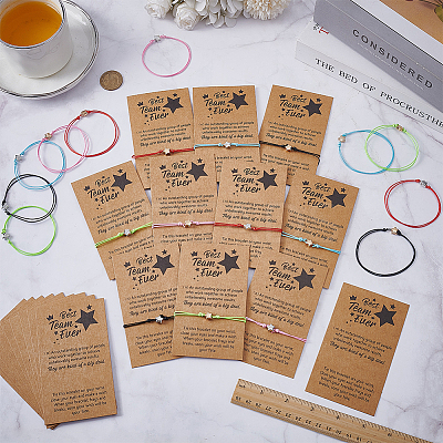 20Pcs 10 Colors Waxed Cord Bracelets for Women BJEW-FG0001-07-1