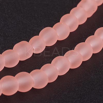 Baking Paint Transparent Glass Bead Strands GLAA-S031-4mm-28-1