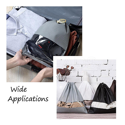 8Pcs 4 Colors Blank Non-Woven DIY Craft Drawstring Storage Bags ABAG-GN0001-10B-1