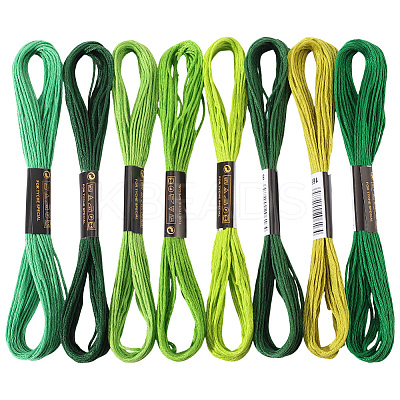 8 Skeins 8 Colors 6-Ply Polyester Embroidery Floss OCOR-CY0002-09C-1