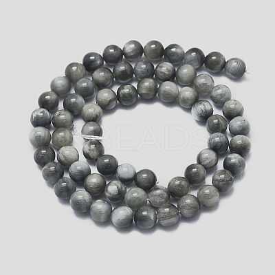 Natural Eagle Eye Beads Strands G-I281-02-4mm-1