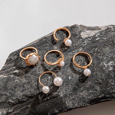5Pcs Alloy Finger Rings Sets WG7802C-38-1