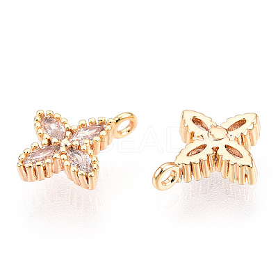 Brass Cubic Zirconia Pendants X-KK-S336-08G-1