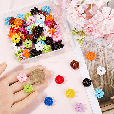 100Pcs Opaque Acrylic Beads MACR-SC0001-63-1