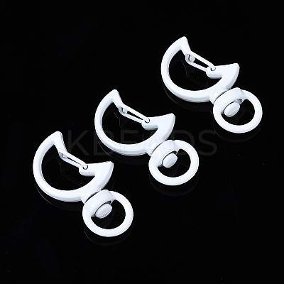 Spray Painted Eco-Friendly Alloy Swivel Snap Hooks Clasps PALLOY-T080-13M-NR-1