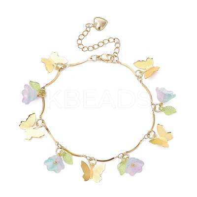 304 Stainless Steel Link Charm Bracelets BJEW-JB12458-1