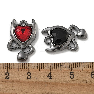 Rack Plating Alloy Rhinestone Pendants PALLOY-F312-14B-1