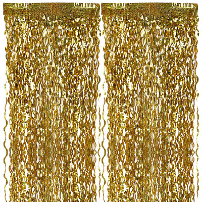 Plastic Foil Fringe Curtains DIY-WH20011-33C-1