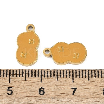 Vegetables 304 Stainless Steel Enamel Charms STAS-C137-02H-G-1
