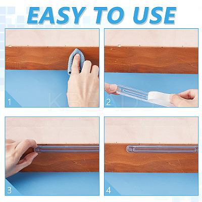 8Pcs Self-adhesive Silicone Anti-collision Strips SIL-GA0001-28-1