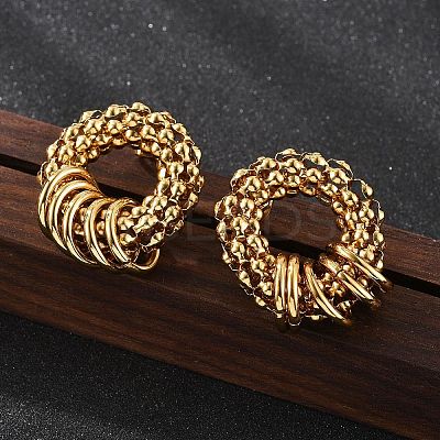 201 Stainless Steel Hoop Earrings EJEW-P304-11G-1