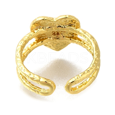 Brass Cuff Rings for Women RJEW-D079-04G-RS-1