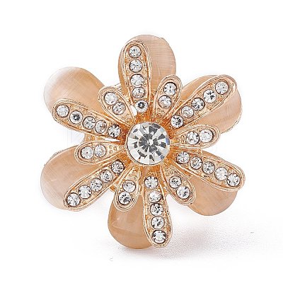 Alloy Rhinestone Women Lady Girls Fashion Scarf Ring Buckle LS-JEWB-WH0011-12KCG-1