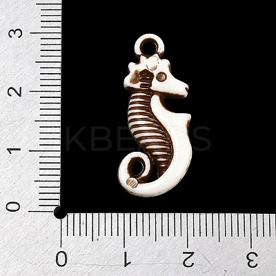 Spray Painted Opaque Acrylic Pendants ACRP-F003-03B-1