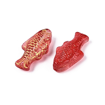 Baking Paint Transparent Glass Beads DGLA-N018-22D-1