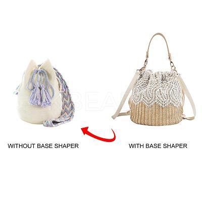 PU Leather Oval Long Bottom for Knitting Bag FIND-WH0043-56B-1