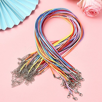 10 Colors Waxed Cotton Cord Necklace Making MAK-YW0001-17A-1