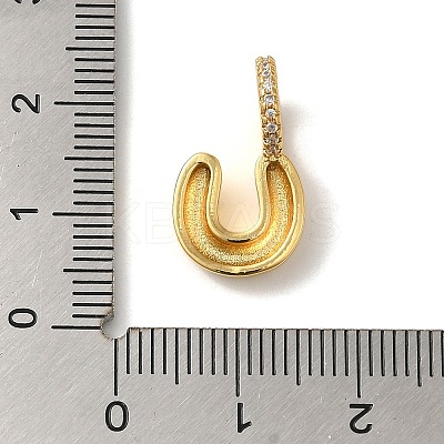 Brass Micro Pave Cubic Zirconia Pendants KK-K345-13U-G-1
