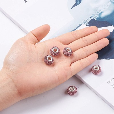 Grade A Rhinestone European Beads CPDL-H001-9-1