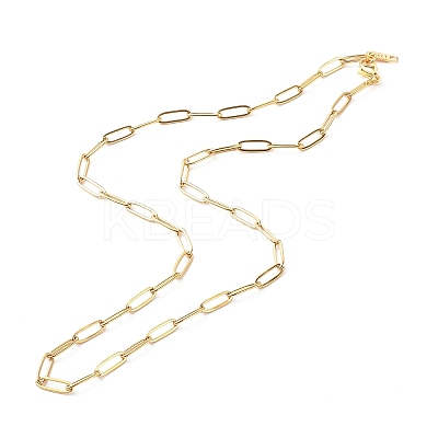 304 Stainless Steel Paperclip Chains Necklace NJEW-JN03593-01-1