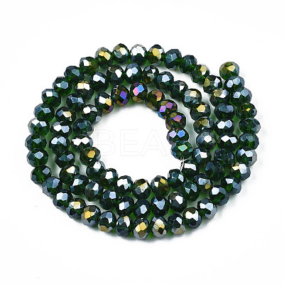 Electroplate Glass Beads Strands LS-EGLA-A034-T6mm-B28-1