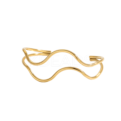 Stainless Steel Cuff Bangles STAS-OY011-41G-1