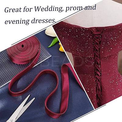 Cloth Cord for Women's Wedding Dress Zipper Replacement SRIB-WH0007-80D-1