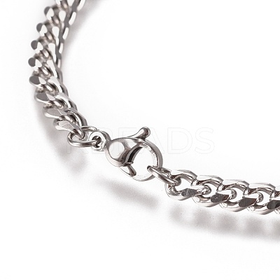 Tarnish Resistant Men's Curb Chain BJEW-E369-14B-1