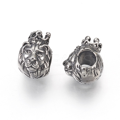 316 Surgical Stainless Steel European Beads STAS-F195-137AS-1
