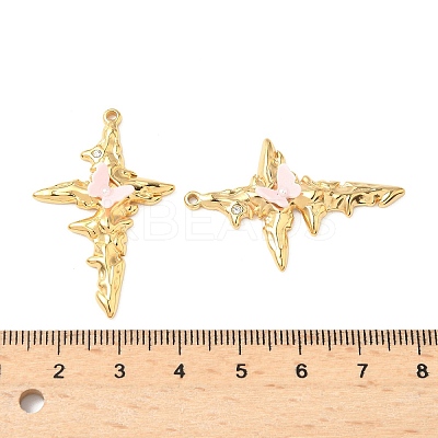 304 Stainless Steel Resin Pendants STAS-C134-38G-1