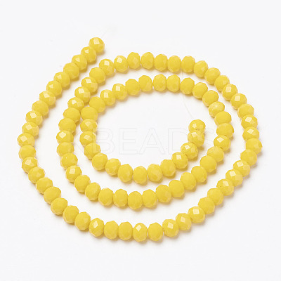 Opaque Solid Color Glass Beads Strands EGLA-A034-P8mm-D04-1