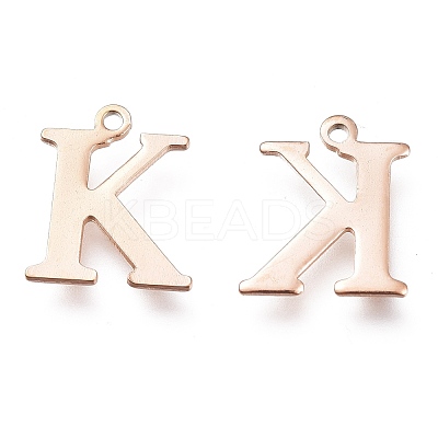 PVD Vacuum Plating  304 Stainless Steel Charms STAS-H112-K-RG-1