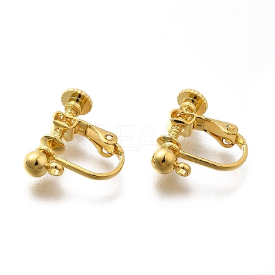 316 Stainless Steel Clip-on Earring Findings X-EJEW-R019-01G-1
