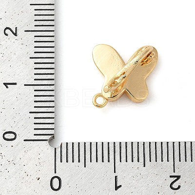 Brass with Natural Shell Fold Over Clasps LS-KK-G505-27G-1